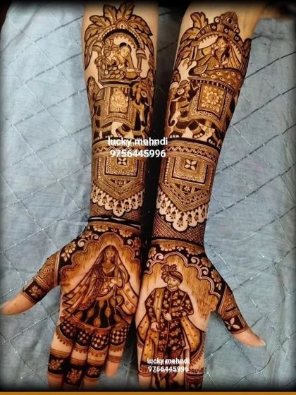 Lucky Mehndi Artist - Bridal Mehndi Full Bridal Mehndi (Hands & Arms) photo 40