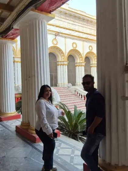 A photo of me and a team member at a heritage site, embarking on a restoration project.