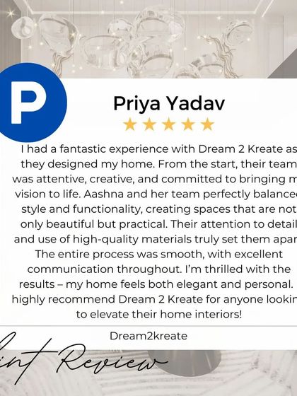 Priya, I'm thrilled you had a fantastic experience. It was a joy to balance style and practicality to create a home that feels both elegant and personal for you.