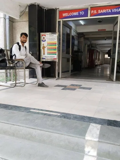 Here I am at the Sarita Vihar Police Station, where I have worked on public safety surveillance projects. I have the experience to handle sensitive and important security installations.