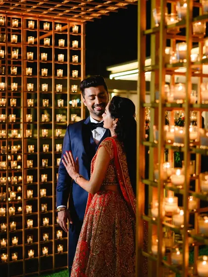 For a couple that wanted pure romance, I created this signature candle wall. It makes for a stunning, warm backdrop for reception photos and creates an unforgettable, intimate atmosphere that sets a trend rather than follows one.