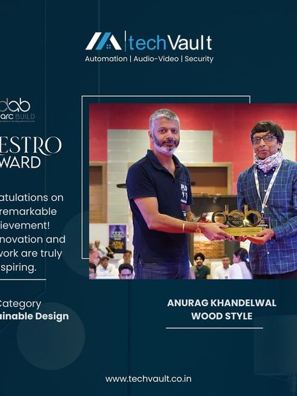 Another award for Sustainable Design being presented. It's an honor to recognize those who are building a greener future.