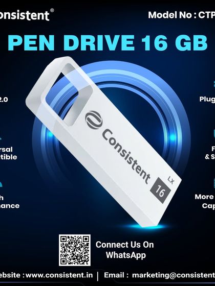The 16GB pen drive is a perfect everyday carry for essential files. It offers fast, secure, and reliable plug-and-play storage with universal compatibility for all your devices.