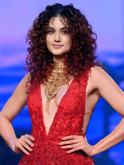 The energy of the runway captured in a single frame. This portrait of actress Taapsee Pannu for Lakme Fashion Week highlights the power, confidence, and glamour of high-fashion event photography.
