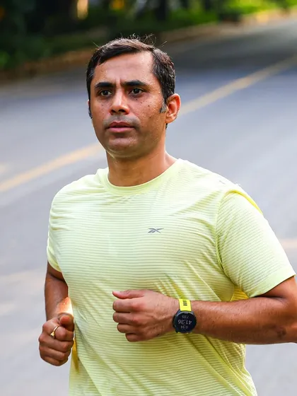 A close-up shot during our Wednesday grind. Focus and determination are key.