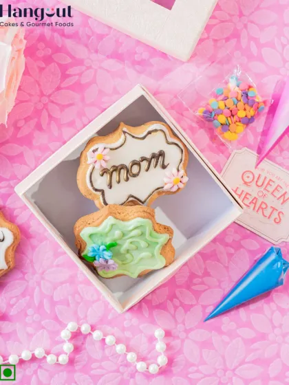 My DIY Cookie Kit is a great way to bond with your mom. It comes with mom-themed cookies, piping bags with buttercream, and festive sprinkles so you can create sweet memories together.