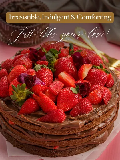 Irresistible, indulgent, and comforting. My Milk Chocolate Strawberry Layer Cake is the perfect way to celebrate love, whether it's for Valentine's Day or any day.