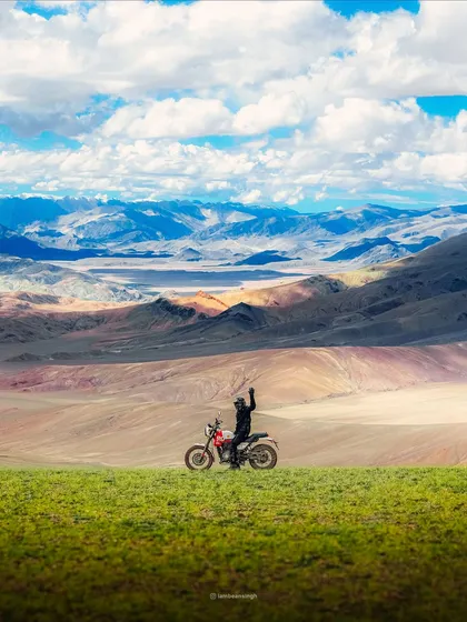 This single shot captures the essence of my work: adventure, freedom, and epic landscapes. I took this self-portrait in the vastness of Leh Ladakh to show what it feels like to be on a journey. It’s this feeling of soul-stirring adventure that I bring to my brand campaigns.