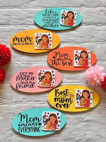 The full set of my Mother's Day magnets, featuring six different designs and messages.