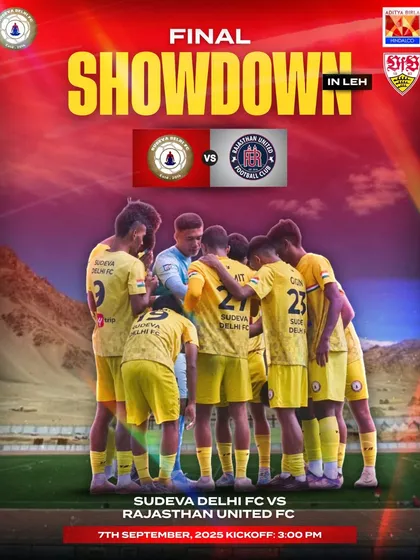The final showdown in Leh. Match day announcement for the Climate Cup 2025 final against Rajasthan United FC.