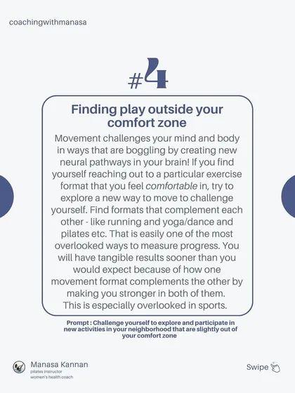 Finding play outside your comfort zone is key. Trying new formats like yoga or dance to complement your Pilates practice creates new neural pathways and helps you see tangible results sooner.