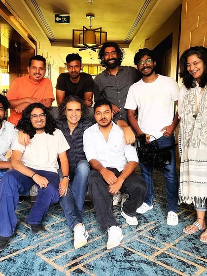The full team photo with director Imtiaz Ali after a successful shoot in Mumbai. It's all about collaboration.