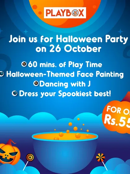 Our promotional graphic detailing the activities for our spooky Halloween party.