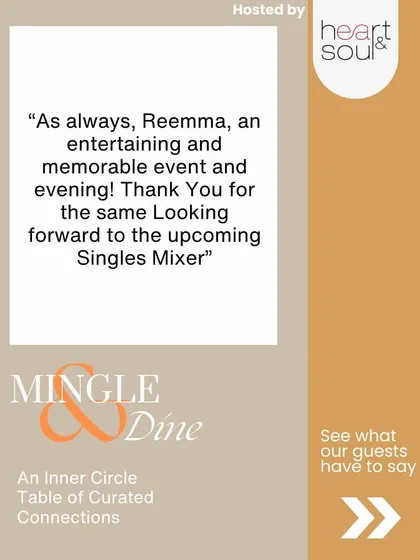 It means the world to me when guests have a memorable time and look forward to the next event. Building this community of singles who are serious about connection is my biggest passion.