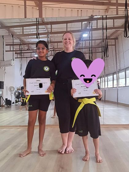 Huge congratulations to our new yellow belts. Great work and well done to these two students.