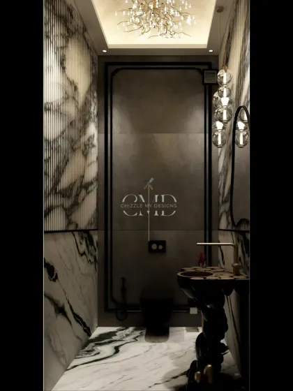Chizzle My Designs - Turnkey Residential Interior Design Artistic Bathrooms & Powder Rooms photo 17