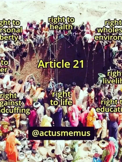 Article 21 of the Constitution is the heart of our fundamental rights, guaranteeing the right to life and personal liberty. This includes the right to dignity, which is a core principle in all my family law cases.