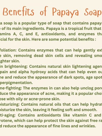 Curious about the benefits of papaya soap? It's a natural exfoliant, helps brighten skin, and is packed with vitamins. I love teaching people how to harness these benefits in their own handmade soap.