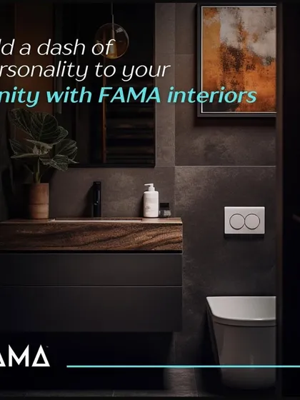 I can help you add a dash of personality to your bathroom. This floating vanity combines a rich wood-grain drawer front with a sleek black frame, creating a look that is both warm and modern.
