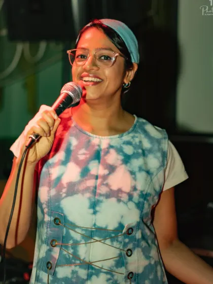 Hosting a 'Mic Drop Night' for a new-generation hip-hop artist. I adapt my style to fit the vibe, whether it's a formal ghazal night or a modern hip-hop concert in the heart of Bengaluru.