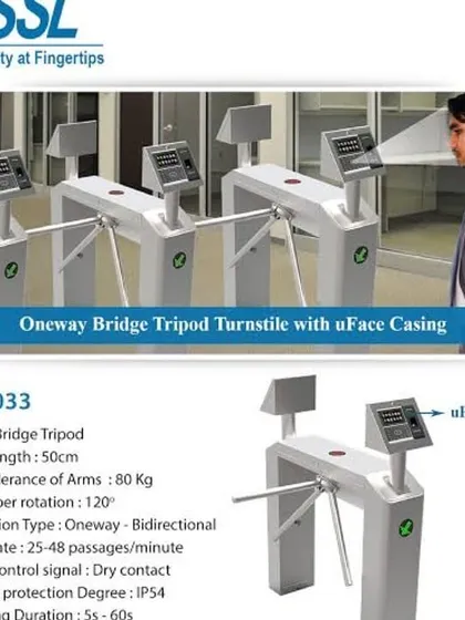 Beyond cameras, I also install advanced access control systems like this eSSL tripod turnstile with face recognition. This is ideal for managing entry and exit points in corporate offices, factories, or residential buildings.