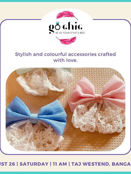 Go Chic creates stylish and colorful accessories crafted with love, like these beautiful lace and organza bows.
