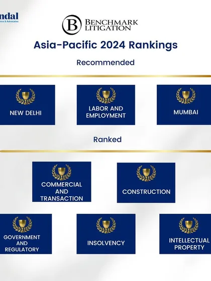 Our firm's capabilities have been ranked across several key practice areas by Benchmark Litigation for 2024, including Commercial and Transaction, Insolvency, and Intellectual Property. These rankings reflect our comprehensive expertise and proven success in a wide spectrum of dispute resolution matters.