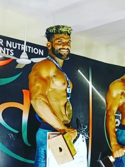 A proud moment to see my student win a bronze medal at the Mr. India competition. His success is a result of years of dedication, and I am happy to have been a part of his journey by guiding his nutrition and training.