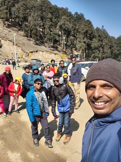 A selfie with the group during our Tirthan Valley exploration. As your guide, I am with you every step of the way.