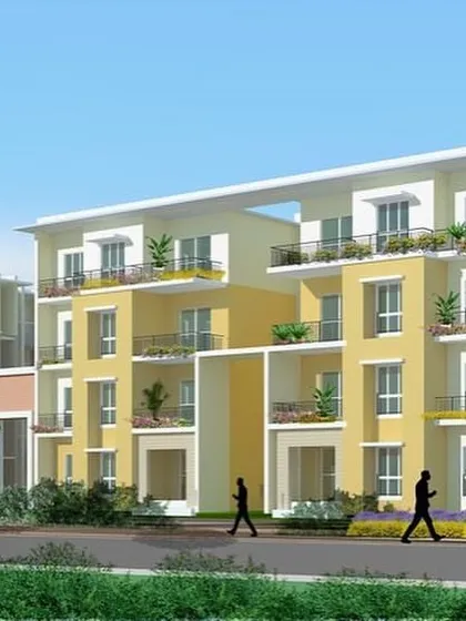 A render of a sustainable residential community, reflecting our belief in creating high-quality, well-designed buildings that meet the needs of both people and the environment.