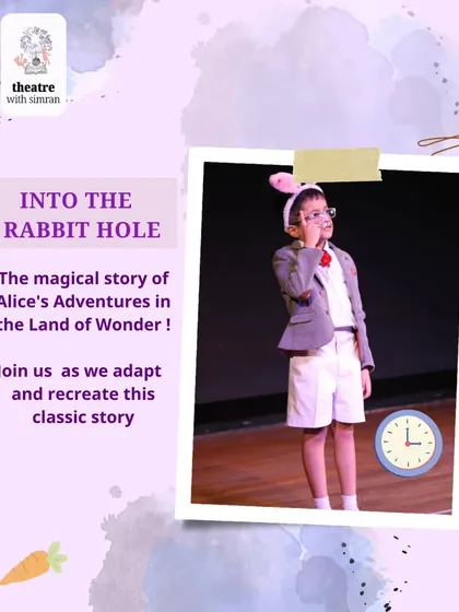 Into the rabbit hole we go. A poster for our adaptation of "Alice's Adventures in the Land of Wonder."