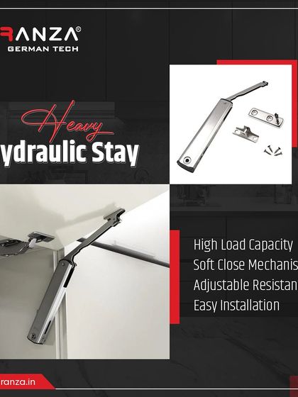 My heavy hydraulic stay is ideal for upward-opening cabinet doors. It offers a high load capacity and a soft-close mechanism for smooth, effortless, and safe operation.