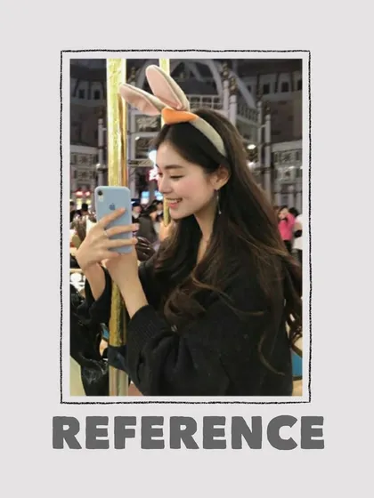 The reference photo for the previous sketch. Placing the reference and sketch side-by-side shows how I translate real-life photos into my stylized art.