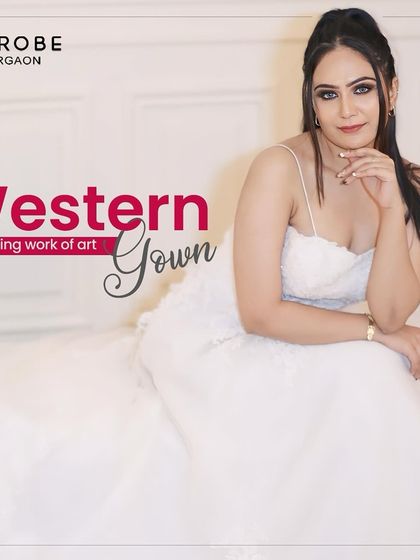 A walking work of art. This white western gown is perfect for a bride who wants a modern look for her reception or a stunning outfit for her pre-wedding shoot.