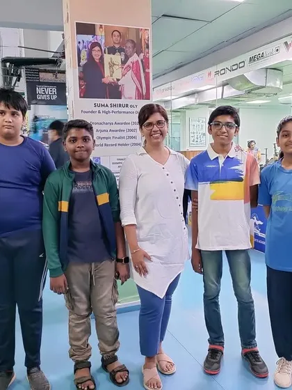 Campers and their parents get the opportunity to interact with Olympian Suma Shirur. I believe in providing inspirational moments and access to top-level expertise, even for beginners.