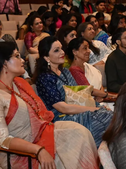A view of the engaged audience at the lecture. My goal is to host events that are stimulating and thought-provoking for the entire arts community.