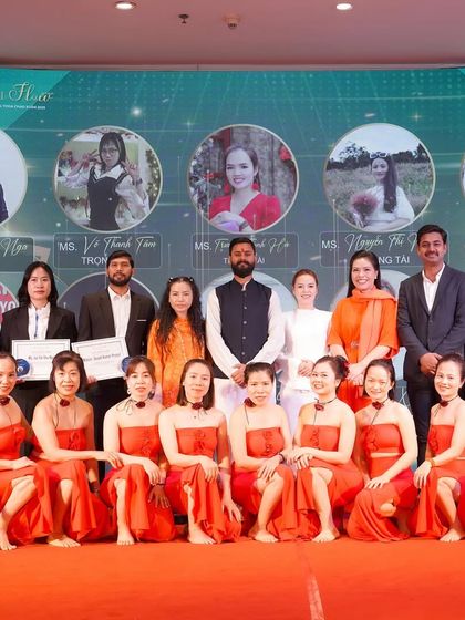 A group photo with the talented performers and new graduates in Vietnam. The energy and enthusiasm of the global yoga community is truly inspiring.