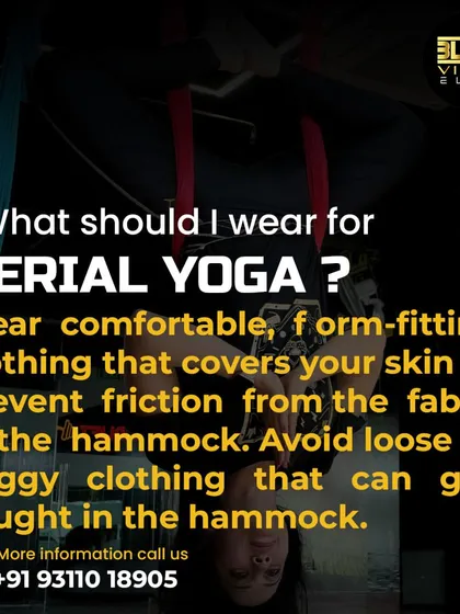 What should you wear? We recommend comfortable, form fitting clothing that covers your skin to prevent friction from the hammock.