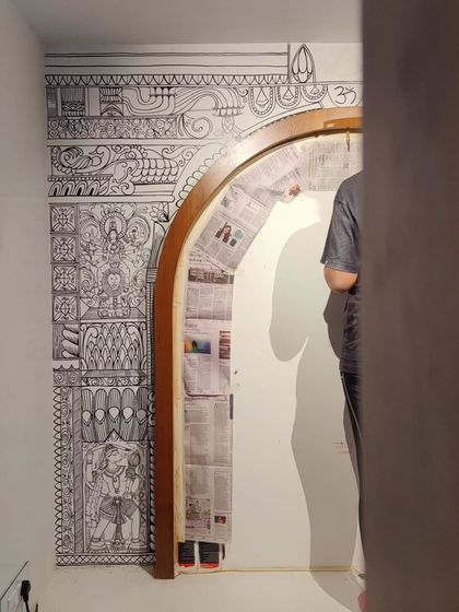 Reshma Shetty - Custom Wall Murals Intricate Line Art & Indian Motifs photo 3