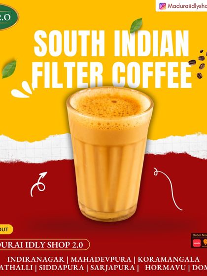Brewed to perfection, a sip of tradition in every cup of our authentic filter coffee.