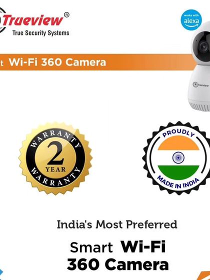 This Trueview Smart Wi-Fi 360 camera is a 'Made in India' product and comes with a 2-year warranty. It's a reliable choice for anyone looking for a high-quality indoor security camera.