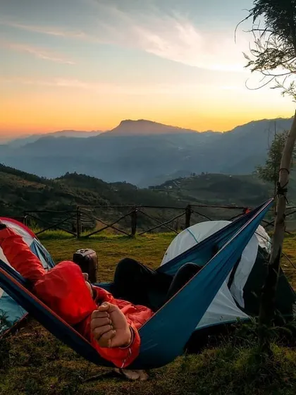 There's nothing quite like the simple joy of relaxing in a hammock as the sun sets over the mountains. I set up these comfortable spots for you to just be, to breathe in the cool mountain air, and to watch the day come to a peaceful close.