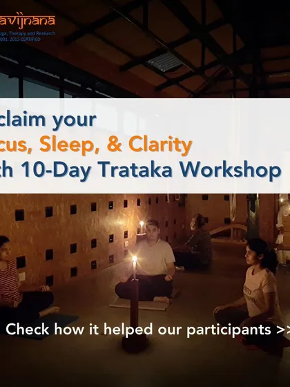 A glimpse into the serene and focused atmosphere of my 10-day Trataka workshop. This ancient practice of steady gazing is a powerful tool for calming the mind, improving concentration, and enhancing eye health, especially for those who spend long hours in front of screens.