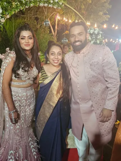 A click of the day with the stunning couple. It was a destination wedding with beautiful decor and so much love.