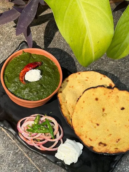 Embrace the coziness of winter with our special Sarson Ka Saag & Makai Ki Roti, a classic Punjabi duo from our Winter Bonanza menu.