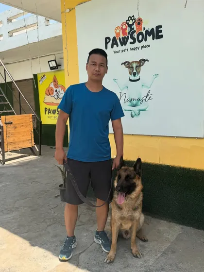 I'm honored to have clients from the CISF trust me with their beloved dogs. This German Shepherd had a great stay at his favorite place.