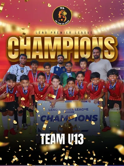 Champions. This is the result of dedication, teamwork, and the winning spirit we instill in every player. Here is our U13 team celebrating their well-deserved victory in the Leno Cup.