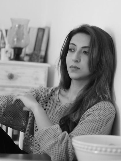 Another black and white shot. A simple knit sweater can look so chic and timeless in the right light.