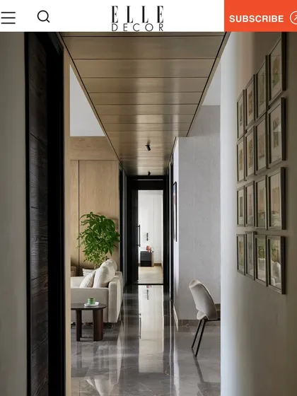 Our 'Pad by the Bay' project was featured in Elle Decor, a recognition of our work in creating a home that merges restraint with soulful sophistication.