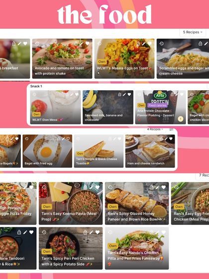 A look inside one of my client's meal plans. We tailor everything to their lifestyle, including recipes for breakfast, lunch, dinner, and snacks.